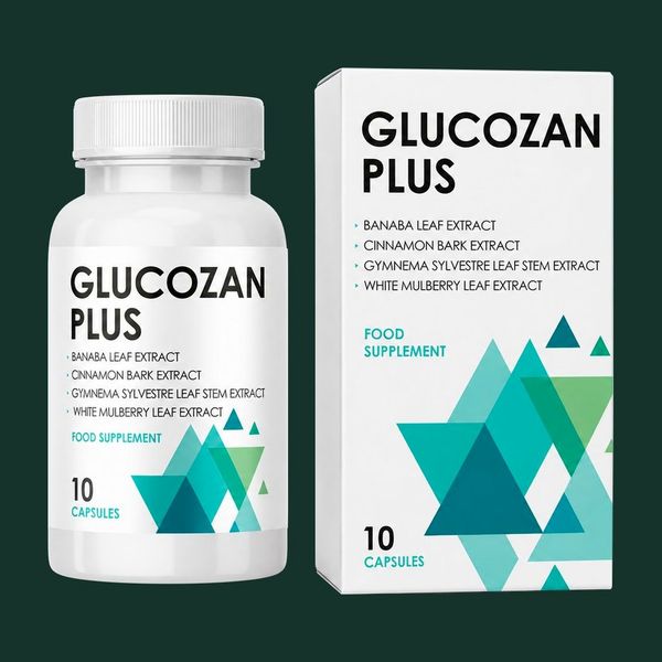 Glucozan Plus üveg, 10 kapszula, a címkén króm és növényi kivonatok felsorolása